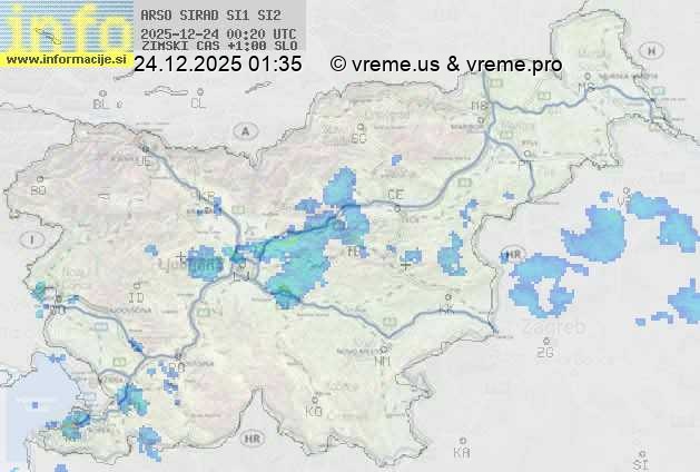 Radarska karta padavin