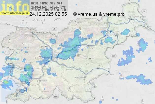 Radarska karta padavin