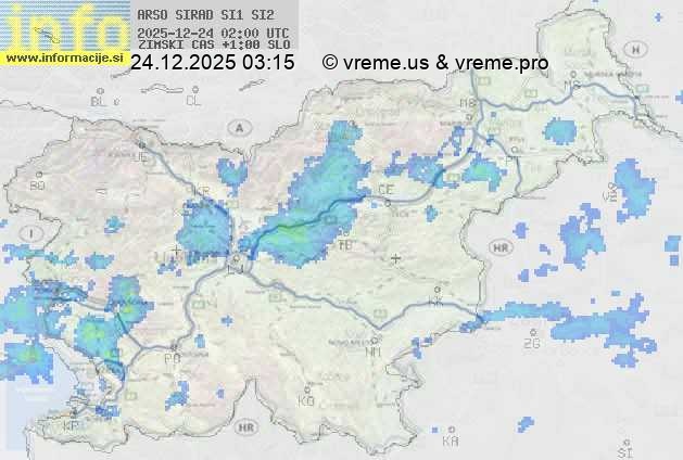 Radarska karta padavin