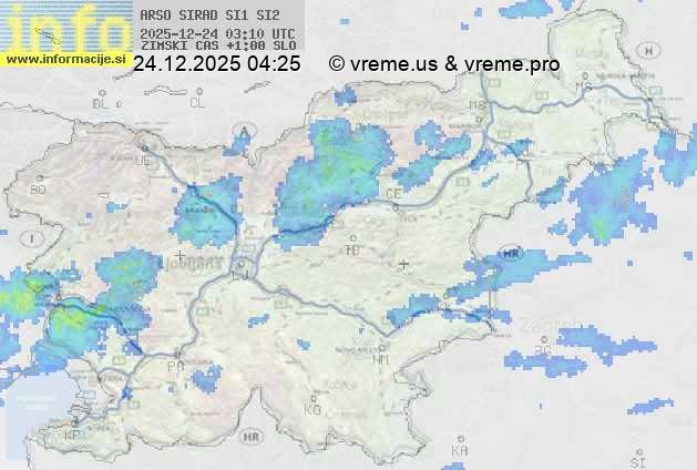 Radarska karta padavin