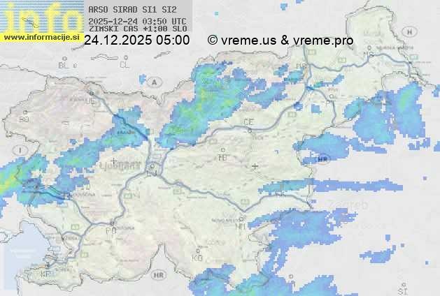 Radarska karta padavin