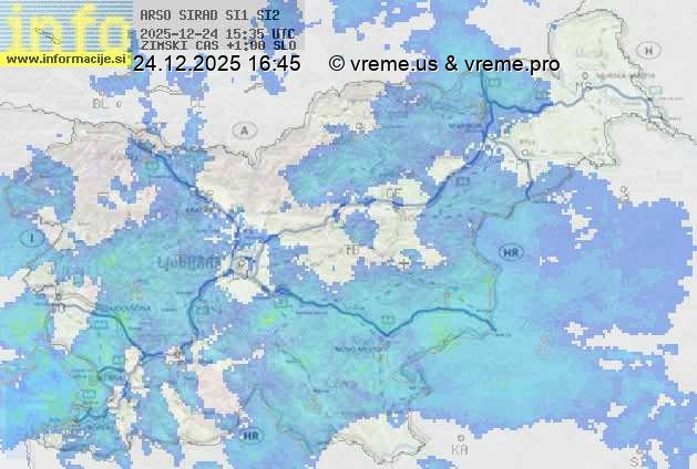 Radarska karta padavin