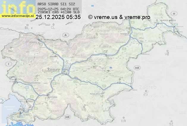 Radarska karta padavin