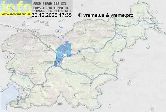 Radarska karta padavin