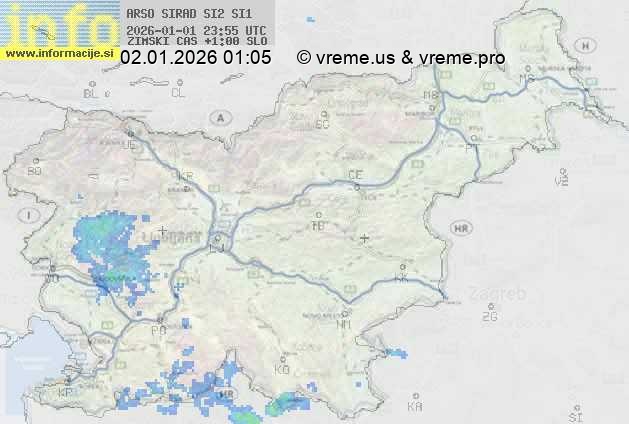 Radarska karta padavin