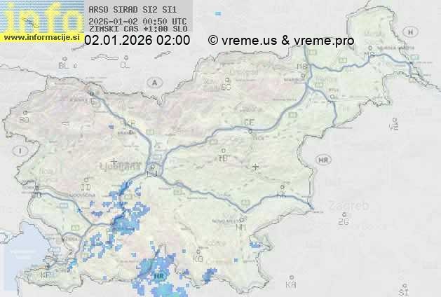 Radarska karta padavin