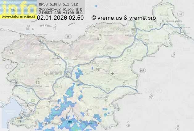 Radarska karta padavin