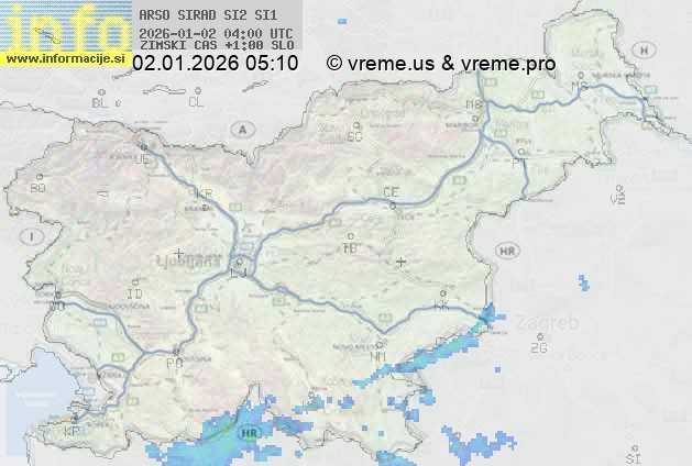 Radarska karta padavin