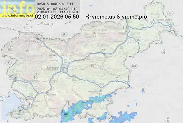 Radarska karta padavin