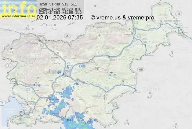 Radarska karta padavin