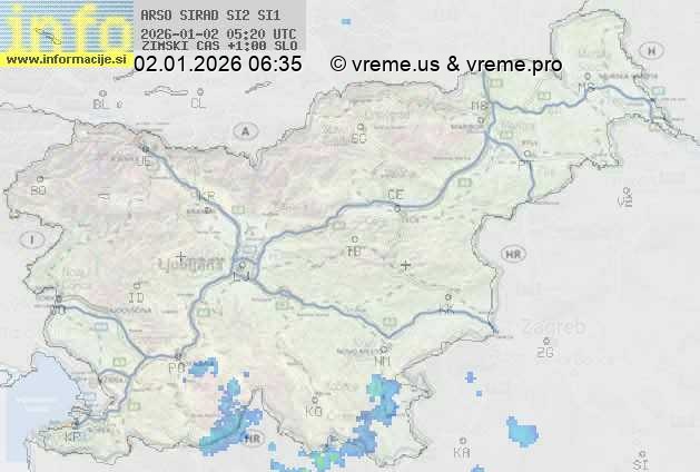 Radarska karta padavin