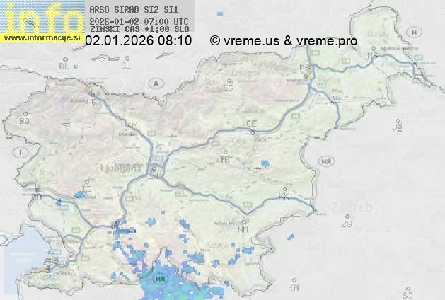 Radarska karta padavin