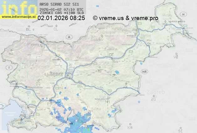Radarska karta padavin