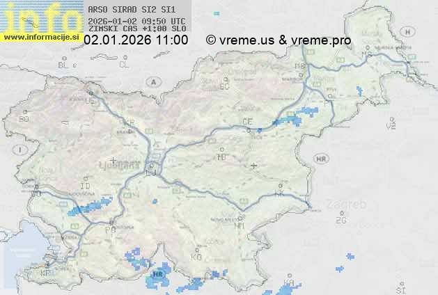 Radarska karta padavin