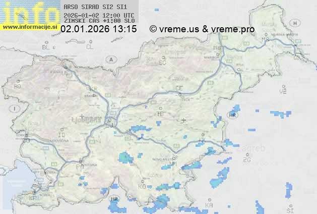 Radarska karta padavin