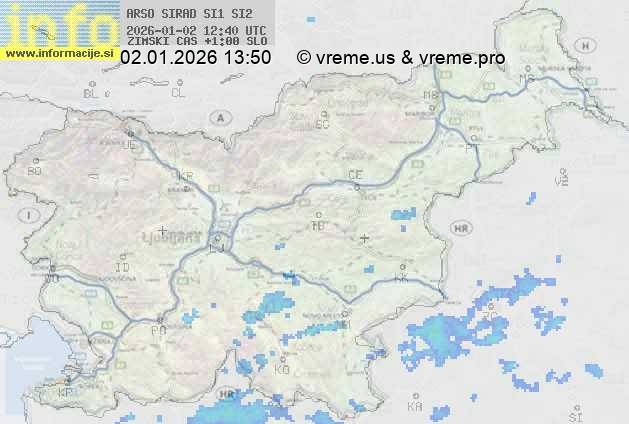 Radarska karta padavin