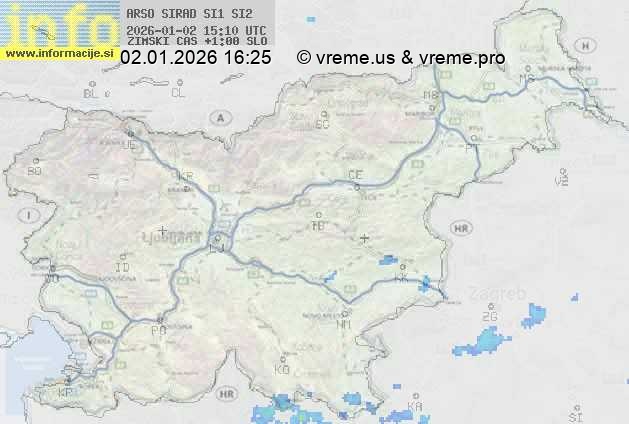 Radarska karta padavin