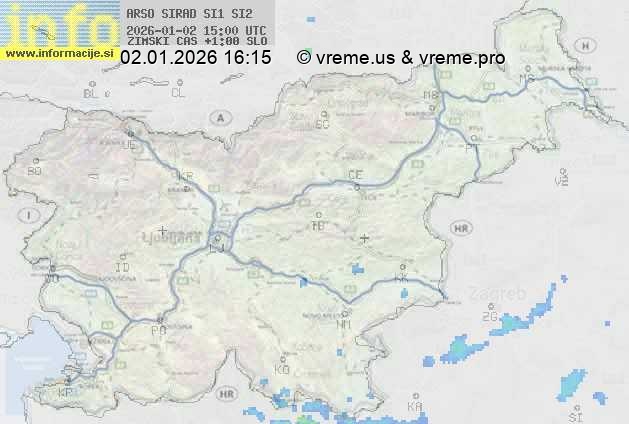 Radarska karta padavin