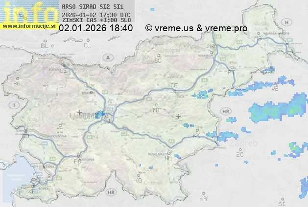 Radarska karta padavin