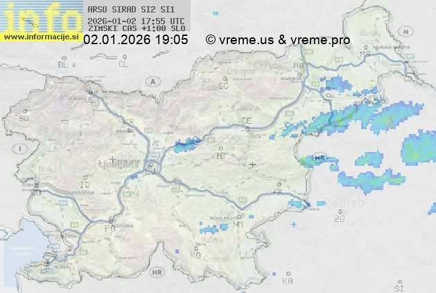 Radarska karta padavin
