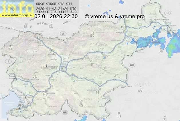 Radarska karta padavin