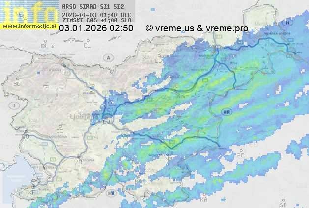 Radarska karta padavin