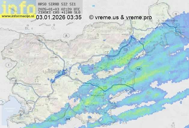 Radarska karta padavin