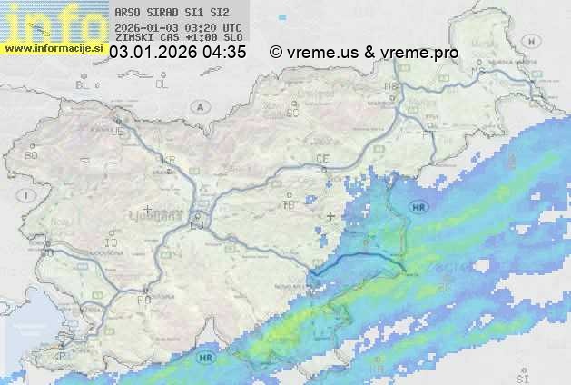 Radarska karta padavin
