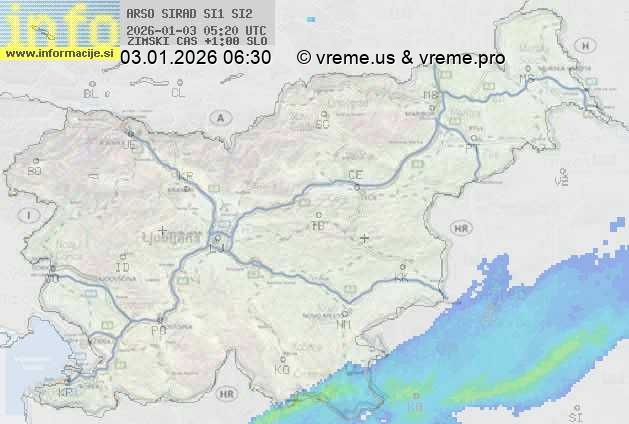 Radarska karta padavin