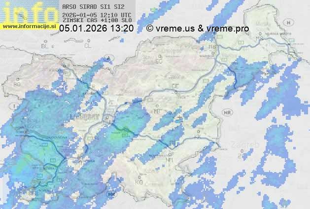 Radarska karta padavin