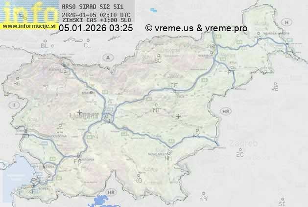 Radarska karta padavin