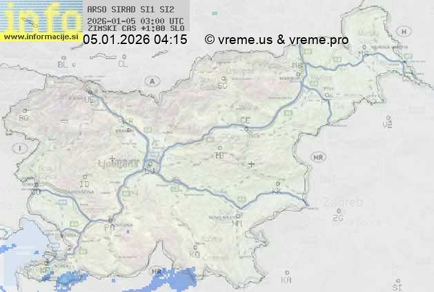 Radarska karta padavin