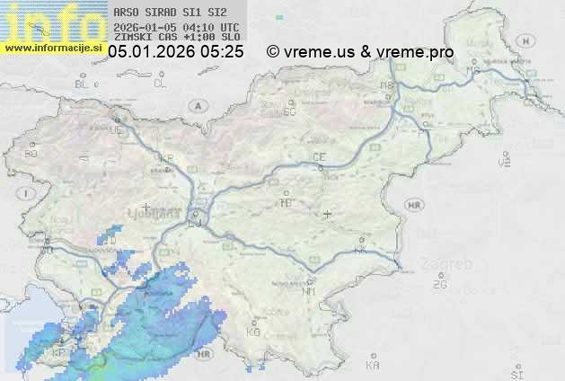 Radarska karta padavin