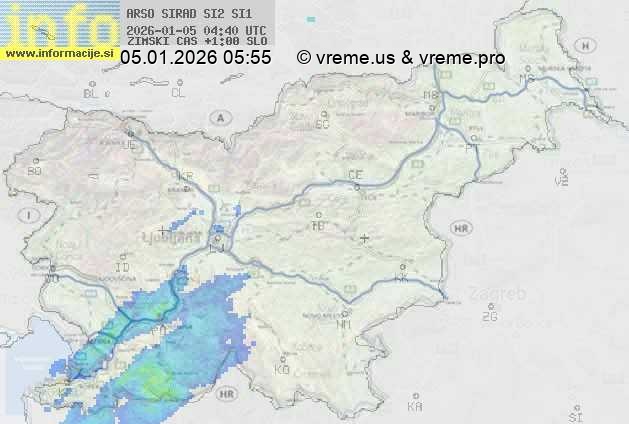 Radarska karta padavin