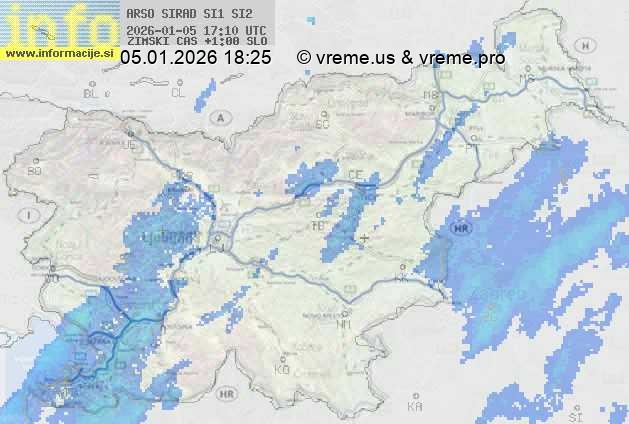 Radarska karta padavin