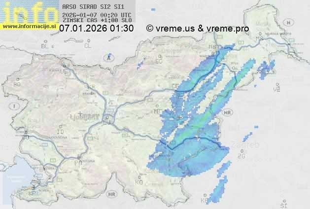 Radarska karta padavin