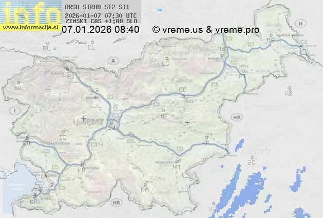 Radarska karta padavin