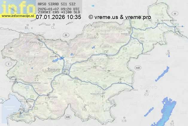 Radarska karta padavin