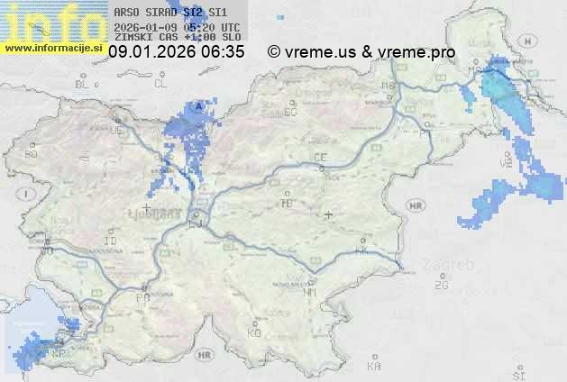 Radarska karta padavin
