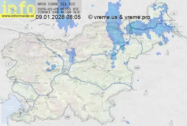 Radarska karta padavin