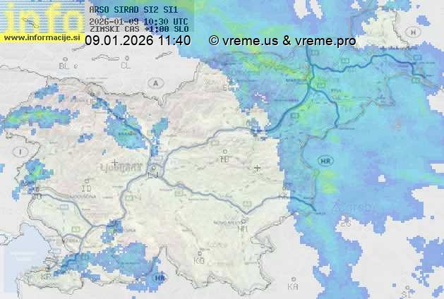 Radarska karta padavin