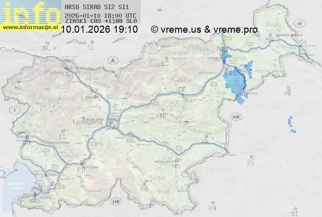 Radarska karta padavin