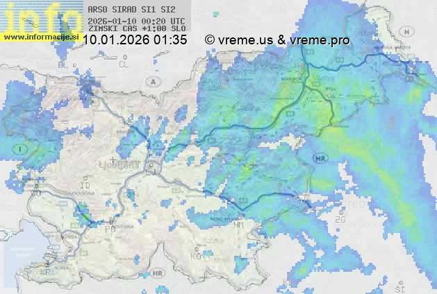 Radarska karta padavin