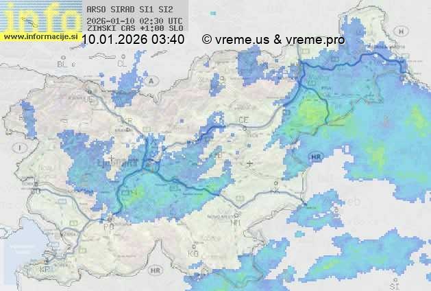 Radarska karta padavin