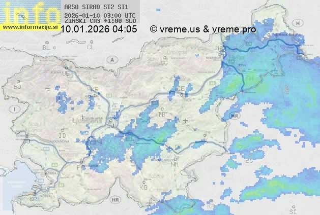 Radarska karta padavin