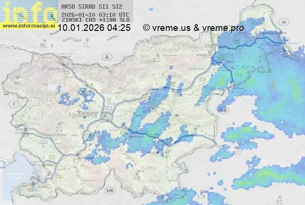 Radarska karta padavin