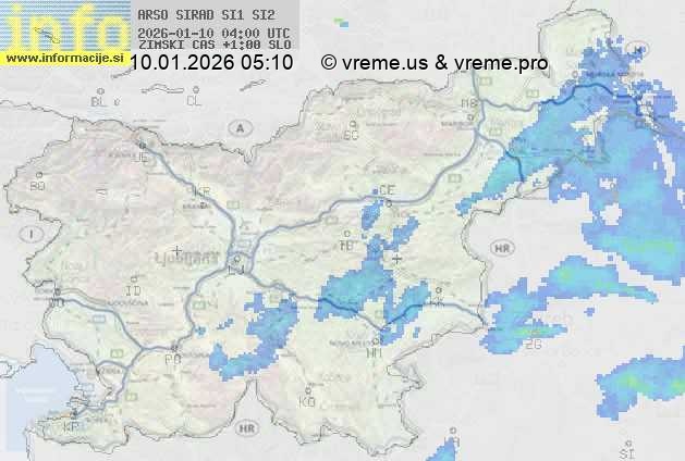 Radarska karta padavin