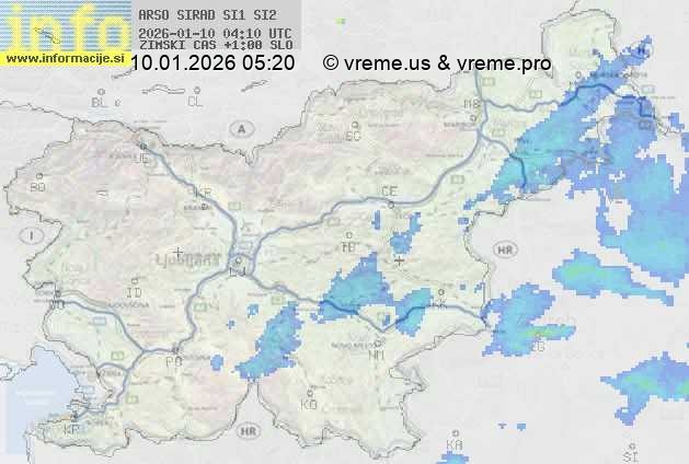 Radarska karta padavin