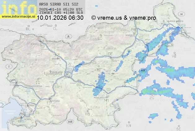 Radarska karta padavin