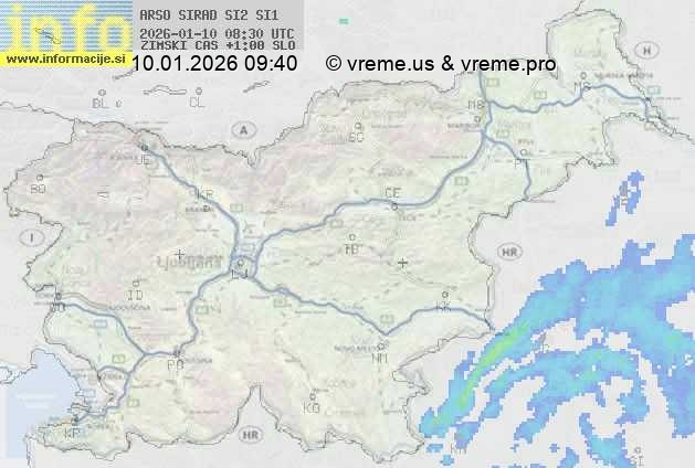 Radarska karta padavin